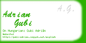 adrian gubi business card
